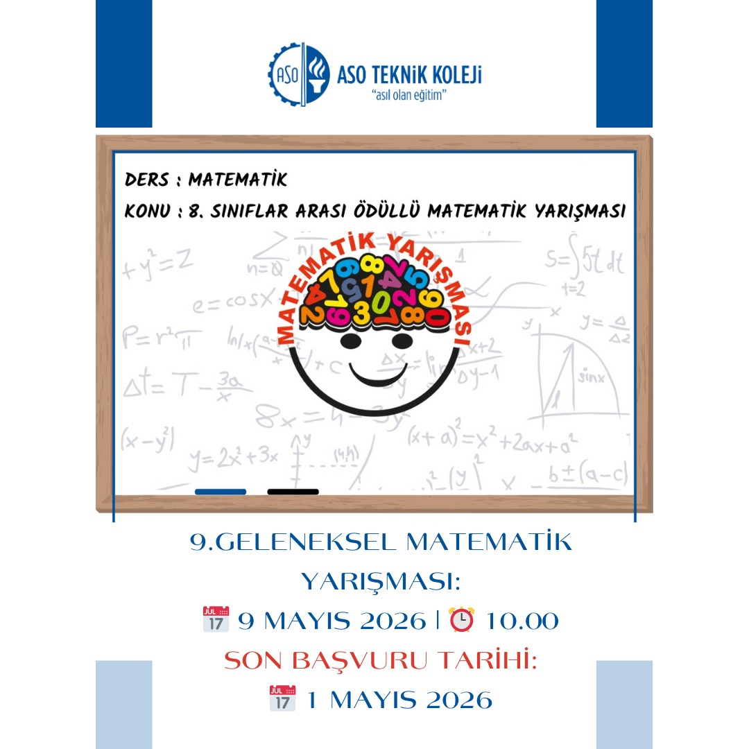9. Geleneksel Matematik Yarışması için başvurular Başladı