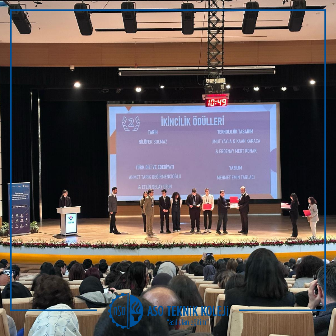 56. TÜBİTAK LİSE ÖĞRENCİLERİ ARAŞTIRMA PROJELERİ YARIŞMASI ANKARA BÖLGE İKİNCİLİĞİ
